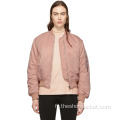 Nouveau blouson aviateur de couleur unie OEM pour femmes